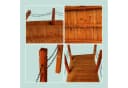 relaxdays Zierbrücke Garten mit Ketten Orange Schwarz Bild 5
