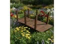 relaxdays Zierbrücke Garten Brücke mit Ketten Braun Bild 1