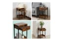 relaxdays Beistelltisch mit Schublade & Ablage Braun/Schwarz Industrial Bild 3