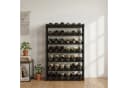 relaxdays Weinregal Walnussholz Schwarz 42 Flaschen Bild 1
