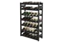 relaxdays Weinregal Walnussholz Schwarz 42 Flaschen Bild 2