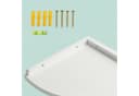 relaxdays Eckregal Wand Walnussholz Weiss Minimalistisch Bild 5