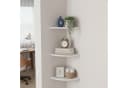 relaxdays Eckregal Wand Walnussholz Weiss Minimalistisch Bild 1