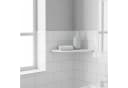relaxdays Eckregal Wand Walnussholz Weiss Minimalistisch Bild 3