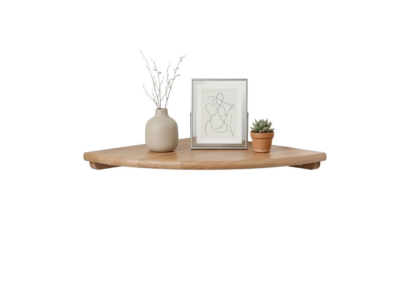 relaxdays Eckregal Wand Walnussholz Braun Minimalistisch - Bild 2