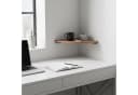 relaxdays Eckregal Wand Walnussholz Braun Minimalistisch Bild 3