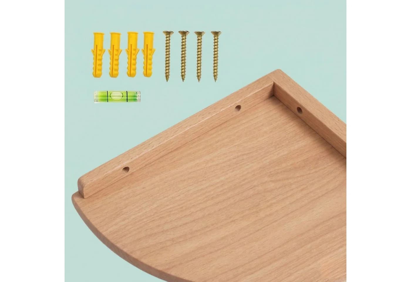 relaxdays Eckregal Wand Walnussholz Braun Minimalistisch - Bild 5