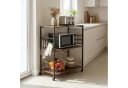 relaxdays Servierwagen 3 Ebenen Industrial Braun/Schwarz Bild 1