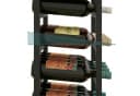 relaxdays Weinregal Walnussholz 28 Flaschen Schwarz Bild 5