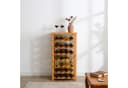 relaxdays Weinregal Walnussholz 28 Flasche Braun Bild 1