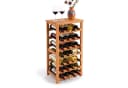 relaxdays Weinregal Walnussholz 28 Flasche Braun Bild 2