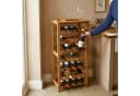 relaxdays Weinregal Walnussholz 28 Flasche Braun Bild 3