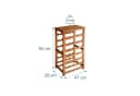 relaxdays Weinregal Walnussholz 28 Flasche Braun Bild 4