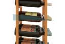 relaxdays Weinregal Walnussholz 28 Flasche Braun Bild 5