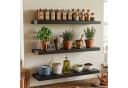 relaxdays Wandregal 3er Set Schwarz MDF Eisen Bild 1