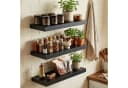 relaxdays Wandregal 3er Set Schwarz MDF Eisen Bild 1