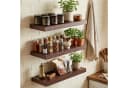 relaxdays Wandregal 3er Set Industrial Holzoptik Schwarz Bild 1