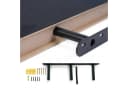 relaxdays Wandregal mit Metallhalterung Holzoptik Schwarz Bild 5