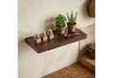 relaxdays Wandregal Industrial mit Metallhalterung Braun Schwarz Bild 1