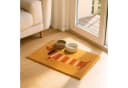 relaxdays Fußmatte Kokos Tiere 60x40 cm Rutschfest Braun Bild 1