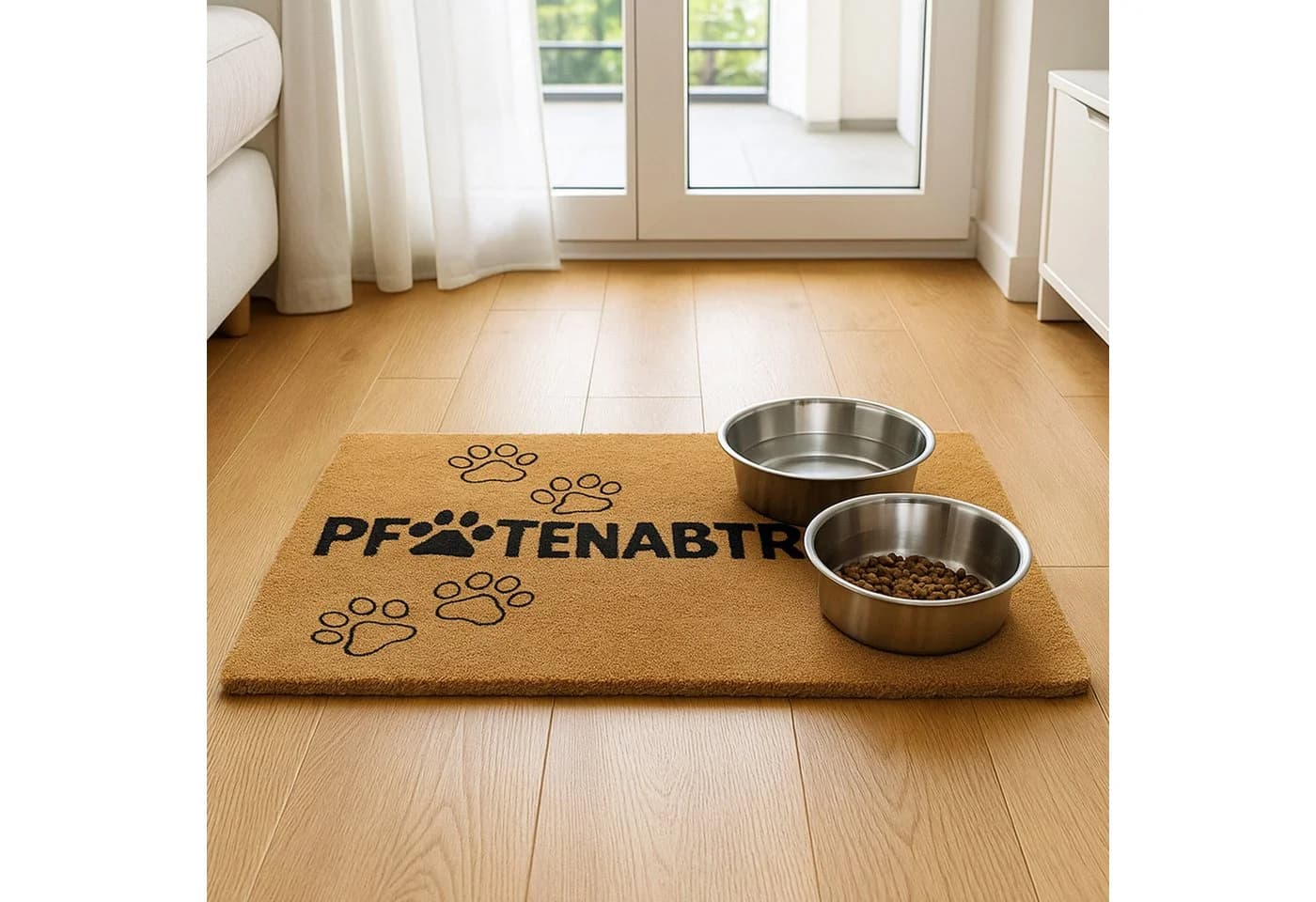 relaxdays Fußmatte Kokos Tiere 60x40 cm Braun/Schwarz