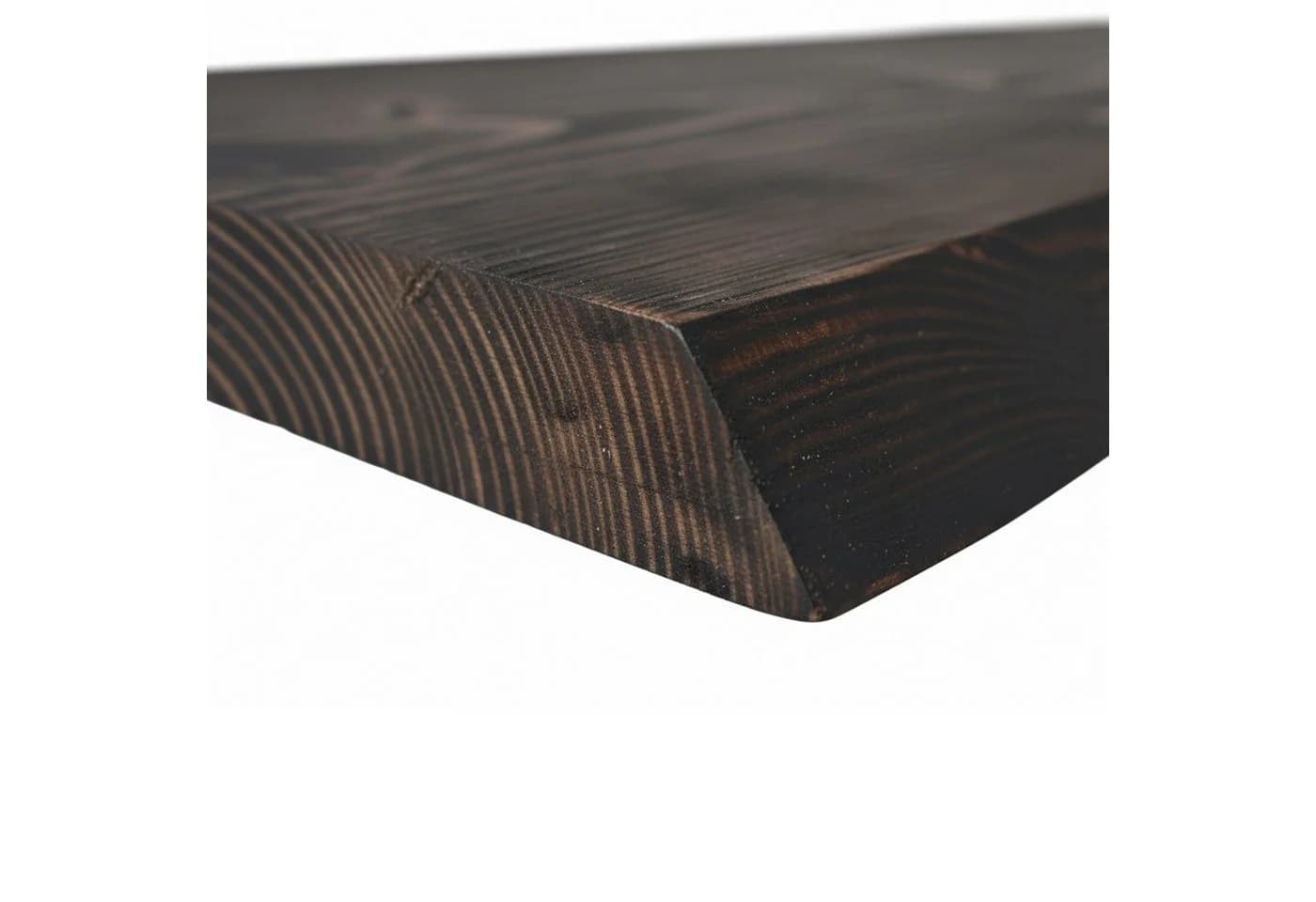 relaxdays Wandregal Massivholz Baumkante Schwarz 100 cm - Bild 5