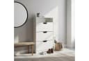 relaxdays Schuhkipper Schuhschrank Weiss mit offenem Fach Bild 1