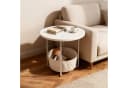 RELAXDAYS Beistelltisch Runder Beistelltisch mit Korb, Beige Creme Bild 1