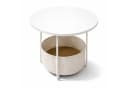 RELAXDAYS Beistelltisch Runder Beistelltisch mit Korb, Beige Creme Bild 2