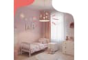 relaxdays Hängeleuchte Kinderzimmer Abendhimmel Rosa Bild 1