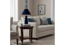 relaxdays Nachttischlampe mit Samtschwarz Dunkelblau Gold Bild 1