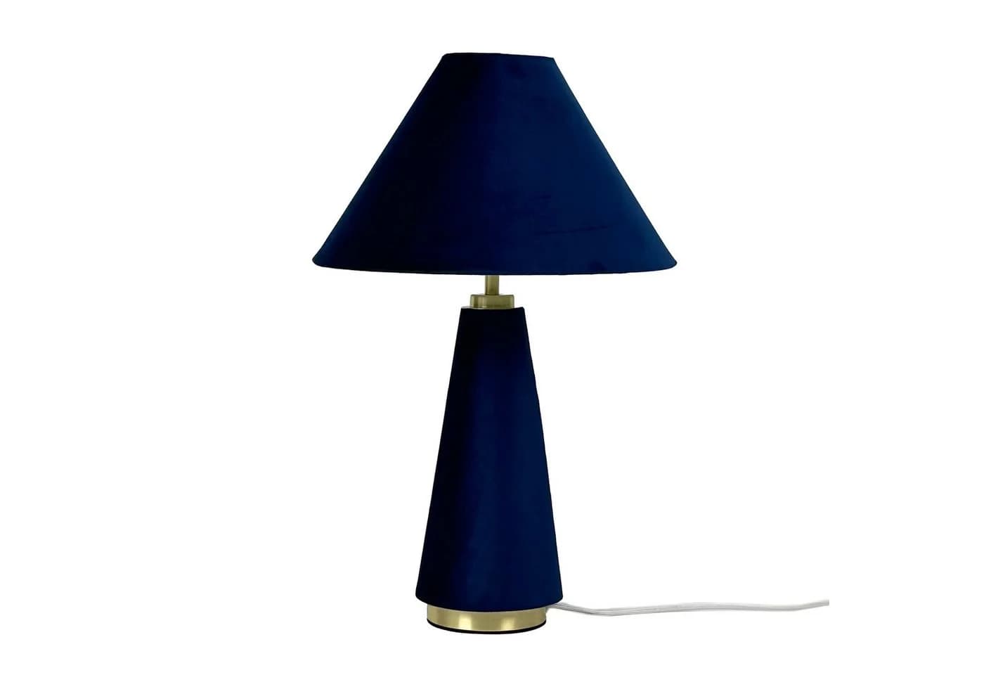 relaxdays Nachttischlampe mit Samtschwarz Dunkelblau Gold - Bild 2