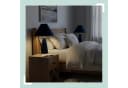 relaxdays Nachttischlampe mit Samtschwarz Dunkelblau Gold Bild 3