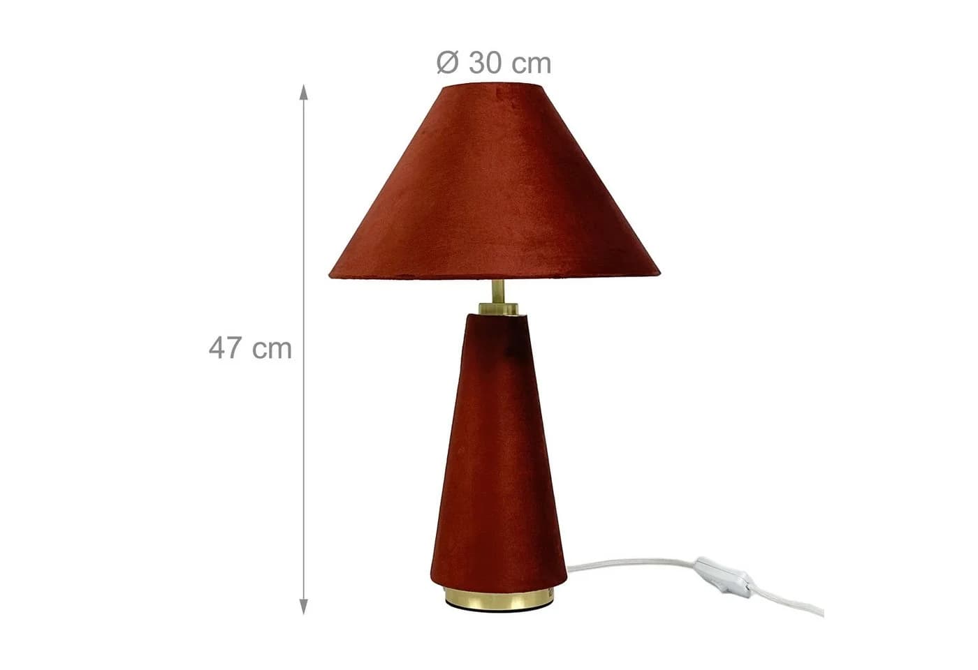 relaxdays Nachttischlampe Samt Gold - Bild 4