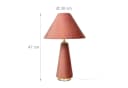 relaxdays Nachttischlampe Samt Rosa Gold Bild 4