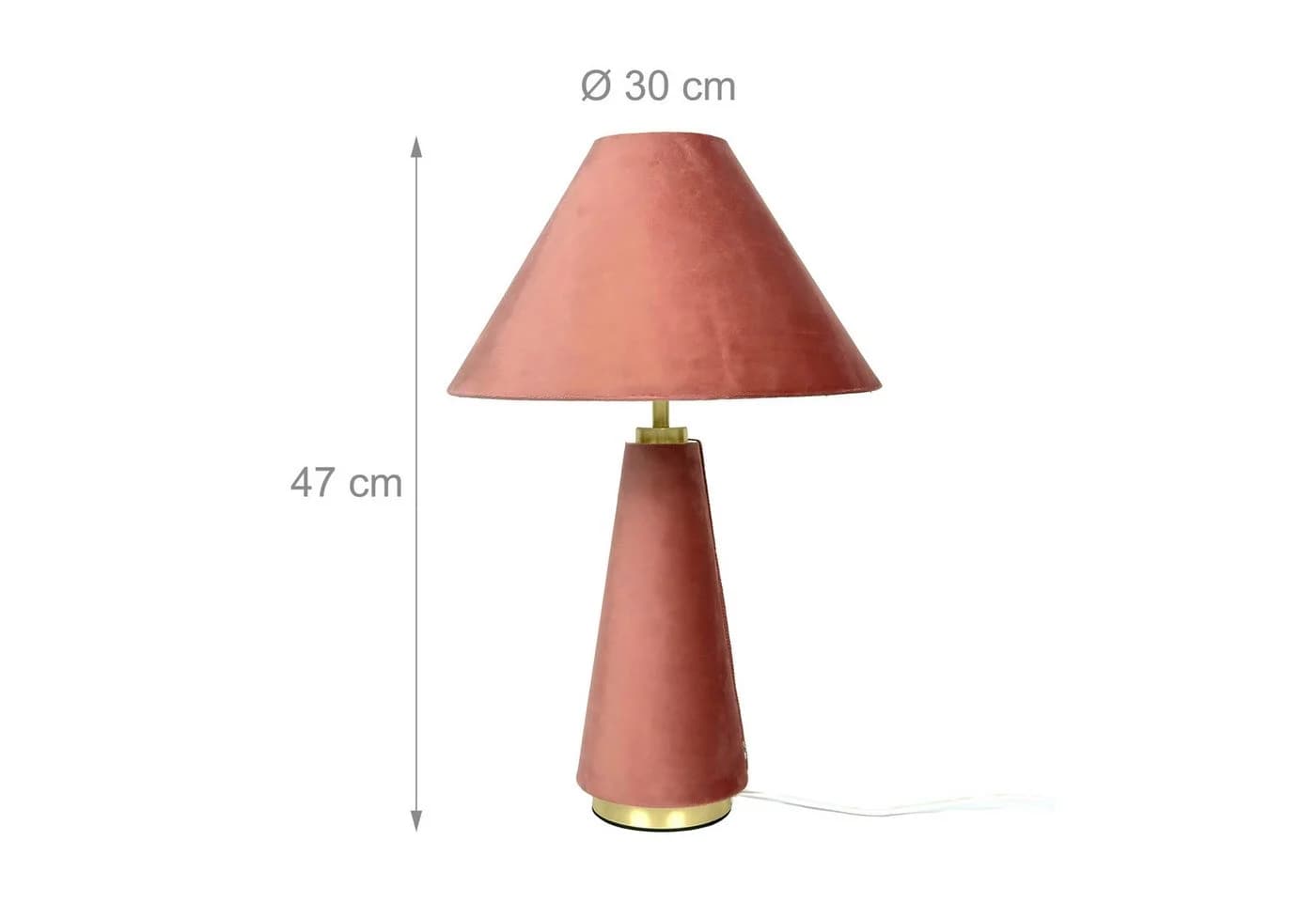 relaxdays Nachttischlampe Samt Rosa Gold - Bild 4
