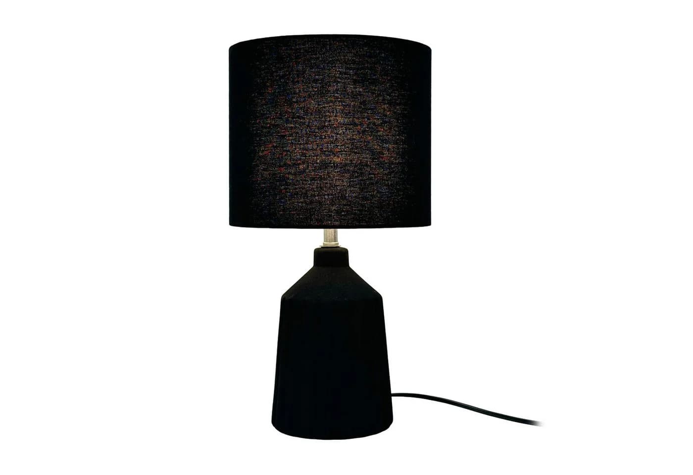 RELAXDAYS Nachttischlampe Tischlampe mit Keramiksockel Schwarz - Bild 2