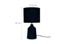 RELAXDAYS Nachttischlampe Tischlampe mit Keramiksockel Schwarz Bild 4