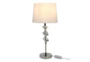 relaxdays Tischleuchte mit Kristall & Seidenschirm, E27, Creme/Silber Bild 2