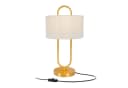 RELAXDAYS Nachttischlampe U-Form mit Leinenschirm Weiß/Gold Bild 2