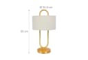 RELAXDAYS Nachttischlampe U-Form mit Leinenschirm Weiß/Gold Bild 4