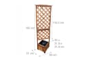 relaxdays Pflanzkübel mit Rankgitter 180 cm Tannenholz braun Bild 4