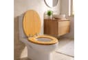 relaxdays WC-Sitz Toilettendeckel mit Absenkautomatik natur Bild 3