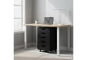 relaxdays Rollcontainer 5 Schubladen Schwarz mit Rollen Bild 1