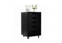 relaxdays Rollcontainer 5 Schubladen Schwarz mit Rollen Bild 2
