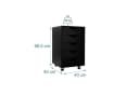 relaxdays Rollcontainer 5 Schubladen Schwarz mit Rollen Bild 4