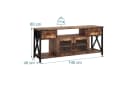 relaxdays TV-Bank Industrial Schwarz Braun mit Stauraum Bild 4