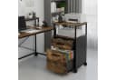 relaxdays Rollcontainer 2 Schublade Industrial-Schwarz Bild 1