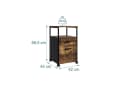 relaxdays Rollcontainer 2 Schublade Industrial-Schwarz Bild 4