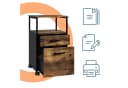 relaxdays Rollcontainer 2 Schublade Industrial-Schwarz Bild 5